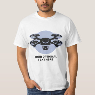T-shirt Nom personnalisé et drone de texte