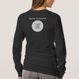 T-shirt Nom personnalisé et logo de l'entreprise ici Femme
