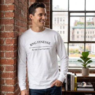 T-shirt Nom personnalisé Finesse Minimaliste Typographie N