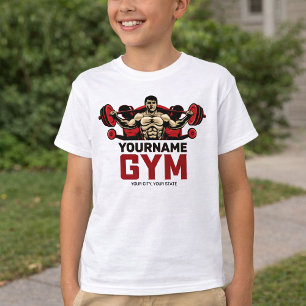 T-shirt NOM personnalisé Fitness Accueil GYM Poids Lifting