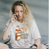 T-shirt Nom personnalisé Lait et cookies Gang Christmas AI