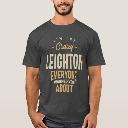 T-shirt Nom personnalisé Leighton (Devant)