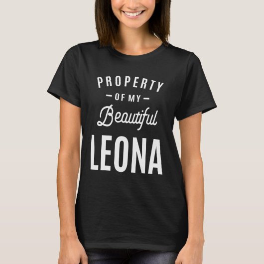 T-shirt Nom personnalisé Leona (Devant)