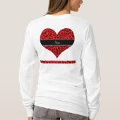 T-shirt Nom personnalisé motif léopard rouge (Dos)