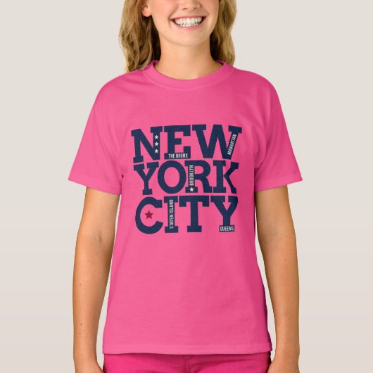 T-shirt Nom personnalisé New York City Typographie vêtemen (Devant)