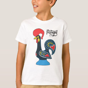 T-shirt Nom personnalisé Portugais Rooster