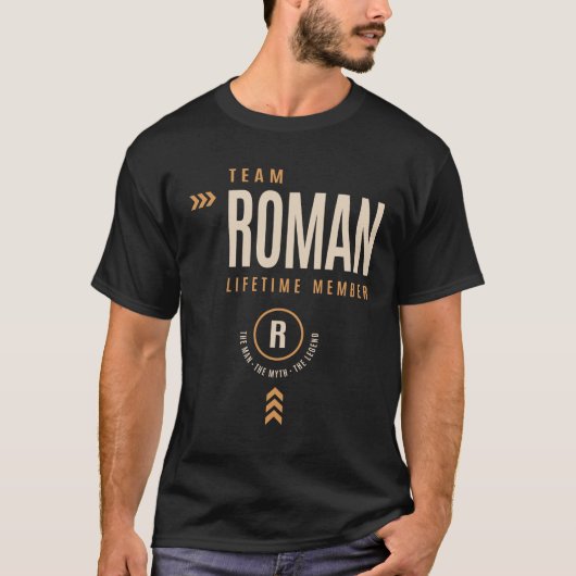 T-shirt Nom personnalisé romain - Funny Roman (Devant)
