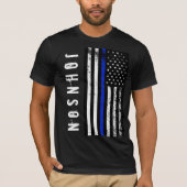 T-shirt Nom personnalisé Style de police détendu Drapeau U (Devant)