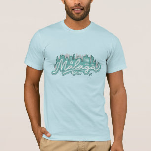 T-shirt Nom personnalisé / Texte Malaga Espagne