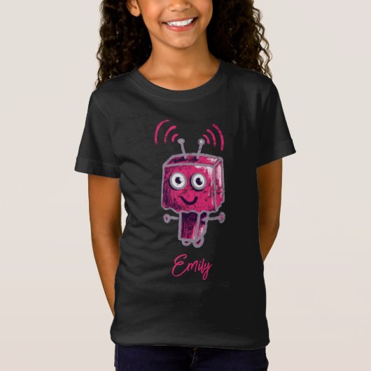 T-Shirt Nom rose mignon de la brosse (Devant)