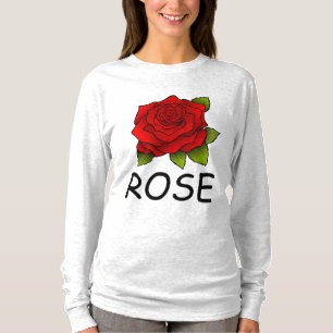 T-shirt NOM rose T-shirts, ROUGE