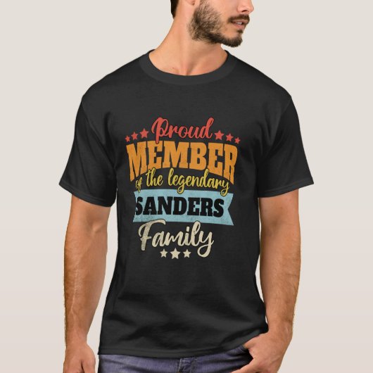 T-shirt Nom Sanders Famille Sanders Nom Sanders (Devant)