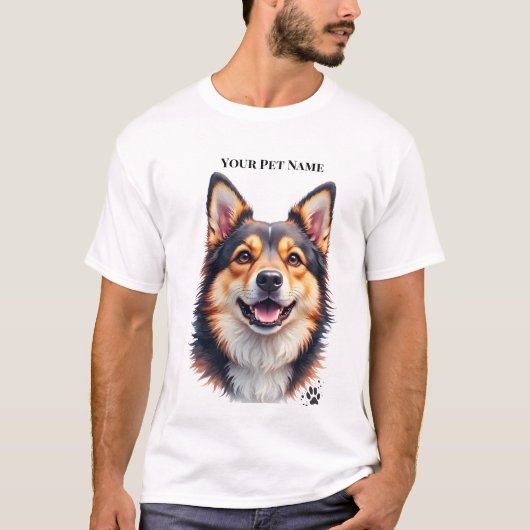 T-shirt Nom simple moderne d'animal de compagnie & Concept (Devant)