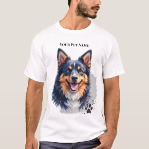 T-shirt Nom simple moderne de l'animal & Conception person