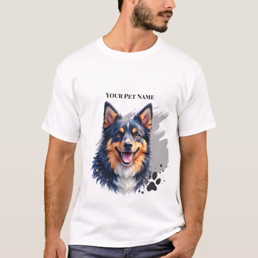 T-shirt Nom simple moderne de l'animal & Conception person (Devant)