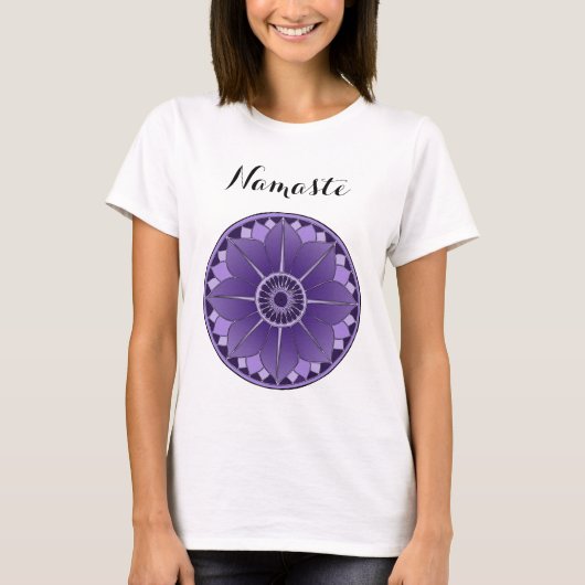 T-shirt Nom spirituel Purple Mandala (Devant)
