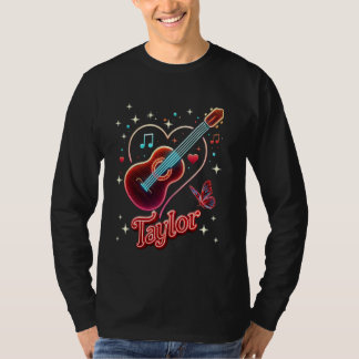 T-shirt Nom Taylor J'aime Taylor Fille d'anniversaire Groo