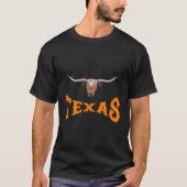 T-shirt Nom Texas Avec Longhorn Sr'S Head (Devant)