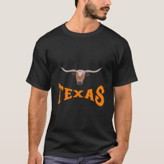 T-shirt Nom Texas Avec Longhorn Sr'S Head