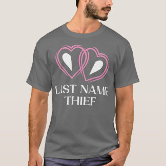 T-shirt Nom Thief Funny Groom Humour Mari À Être Sa