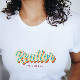 T-shirt Nom Vintage de l'agent immobilier Realtor