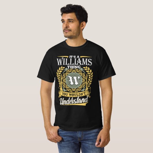 T-shirt Nom Williams (Devant entier)