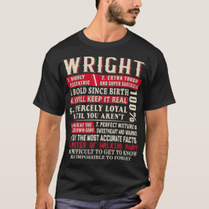T-shirt Nom Wright Don Wright Nom de famille Wright 