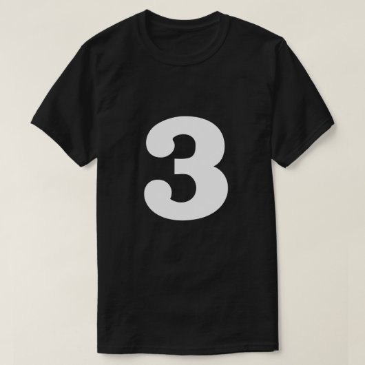 T-shirt Nombre chanceux 3 (Design devant)