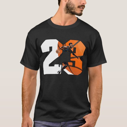 T-shirt Nombre de basket-ball 23 (Devant)