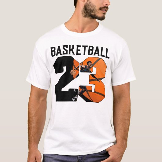 T-shirt Nombre de basket-ball 23 (Devant)