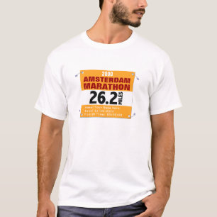 T-shirt Nombre fait sur commande de course de marathon