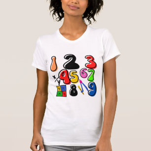 T-shirt nombre jour enfants costume numéros mathématique j