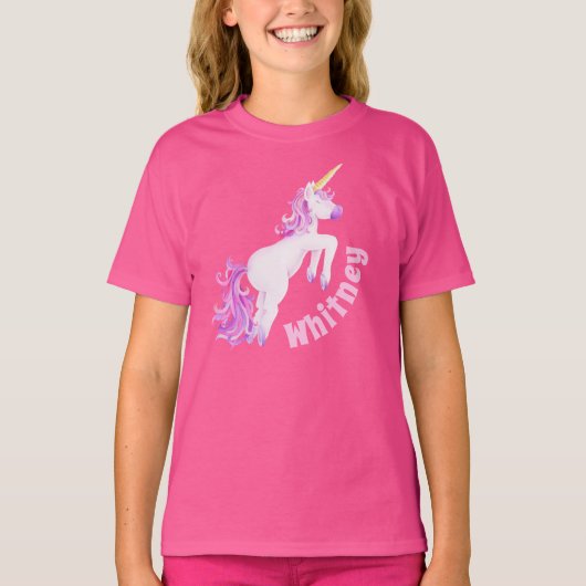 T-shirt nommé personnalisé par art d'aquarelle de (Devant)