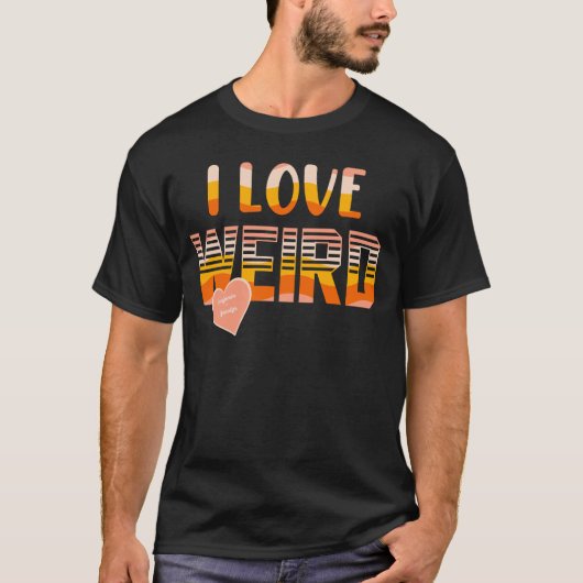 T-shirt Noms dans Coeur mignon Retro Matching Couple I Lov (Devant)