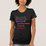 T-shirt Noms de héros de pâque<br><div class="desc">Inspiré par la pièce en t iconique de "noms", cette conception montre les noms de quelques héros de pâque comme dit dans l'exode.</div>