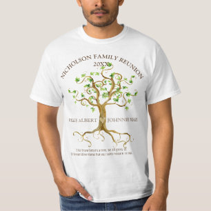 T-shirt Noms de la famille de couleurs d'aquarelle des rac