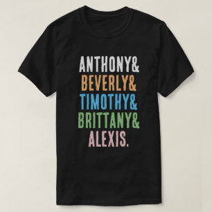 T-shirt Noms d'exposants personnalisés, Liste de noms, Nom