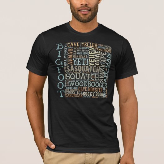 T-shirt Noms pour Bigfoot (Devant)