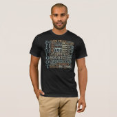 T-shirt Noms pour Bigfoot (Devant entier)
