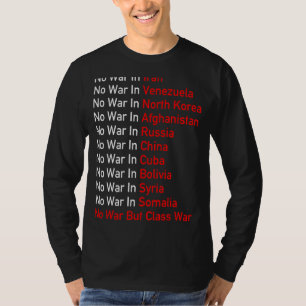 T-shirt Non à la guerre socialiste anti-impérialiste, mais