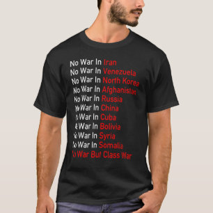 T-shirt Non à la guerre socialiste anti-impérialiste, mais