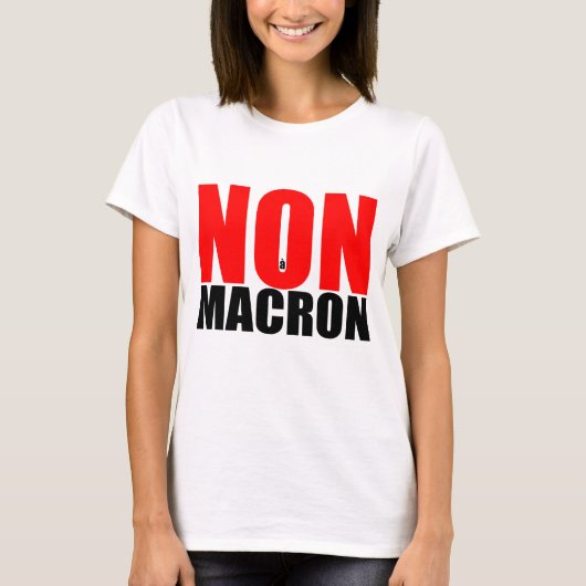 T-SHIRT NON À MACRON (Devant)
