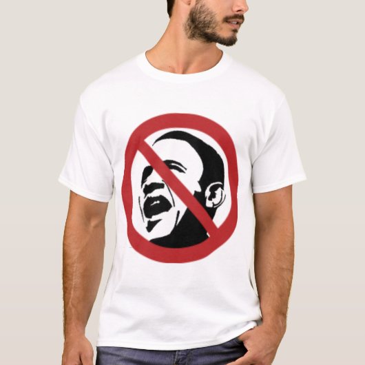 T-shirt Non à Obama (Devant)