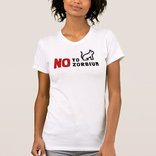 T-shirt Non à Zorbium - Sensibilisation à la sécurité des  (Devant)