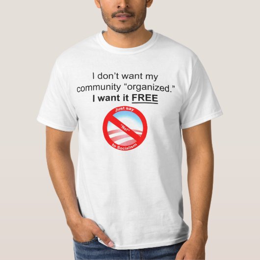 T-shirt Non au socialisme (Devant)