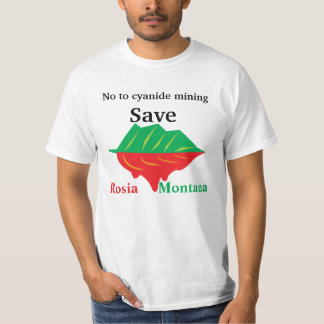 T-shirt Non aux économies Rosia Montana d'exploitation de