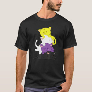 T-shirt Non binaire  Chat non binaire LGBT soutien Agender