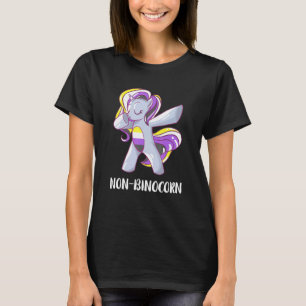T-shirt Non Binary Dabbing Unicorn LGBT Pride non binaire
