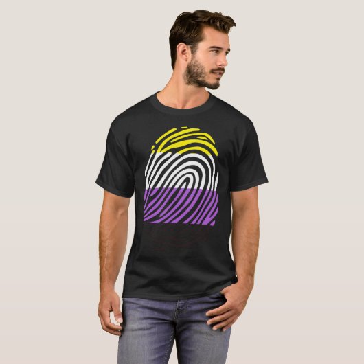T-shirt Non Binary Fingerprint (Devant entier)