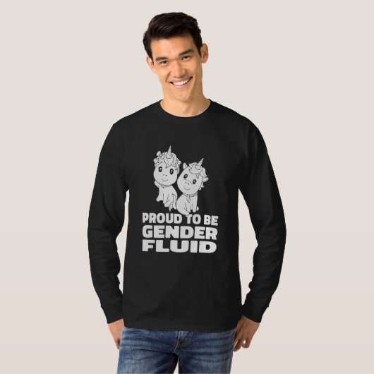T-shirt Non Binary Unicorn Pride Neutral - Genderless Gend (Devant entier)